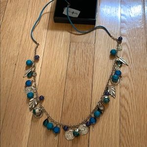 NWT Stein Blye blue and green charm necklace